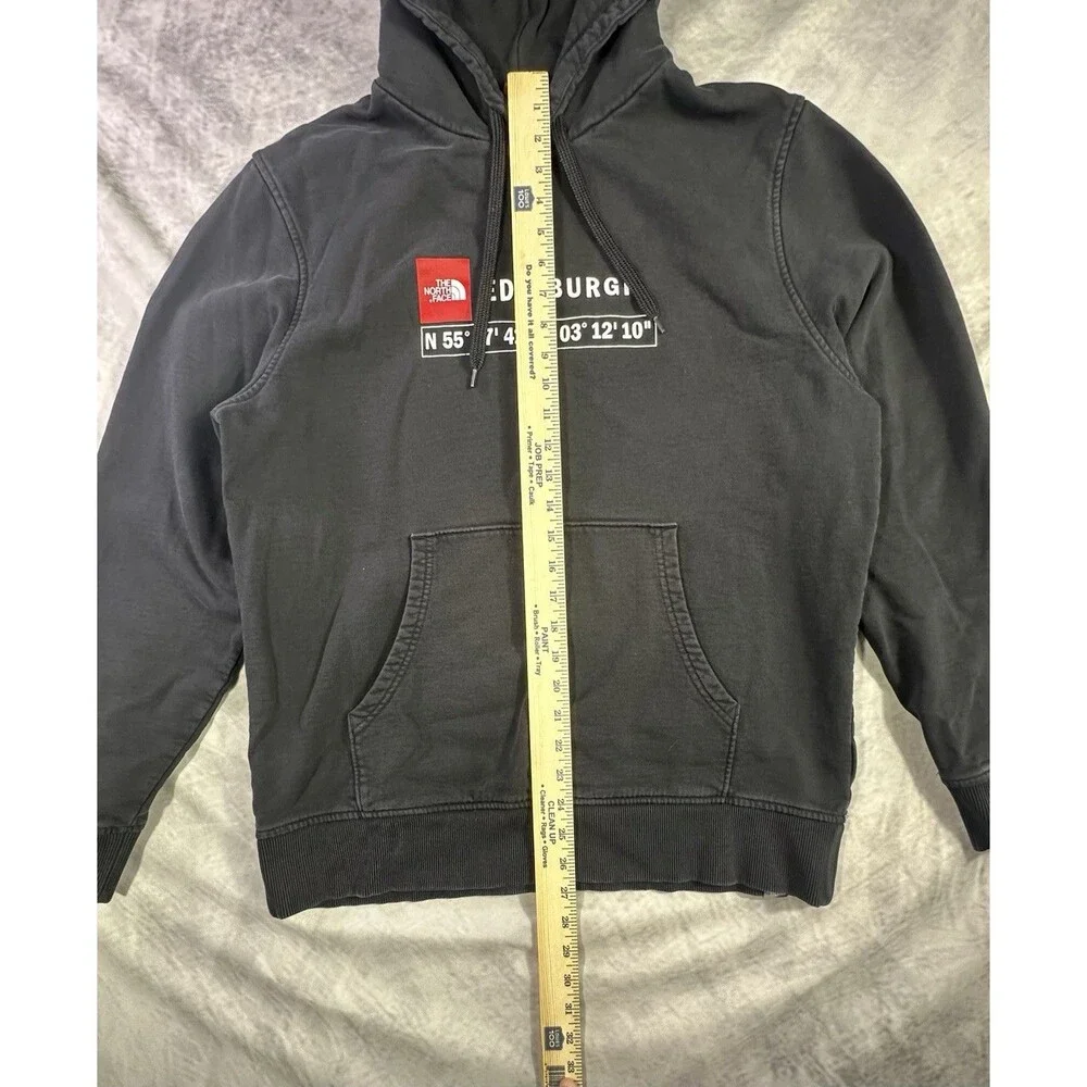 The North Face Hoodie Mens XL Black Edinburgh Coordinates Pullover Fleece